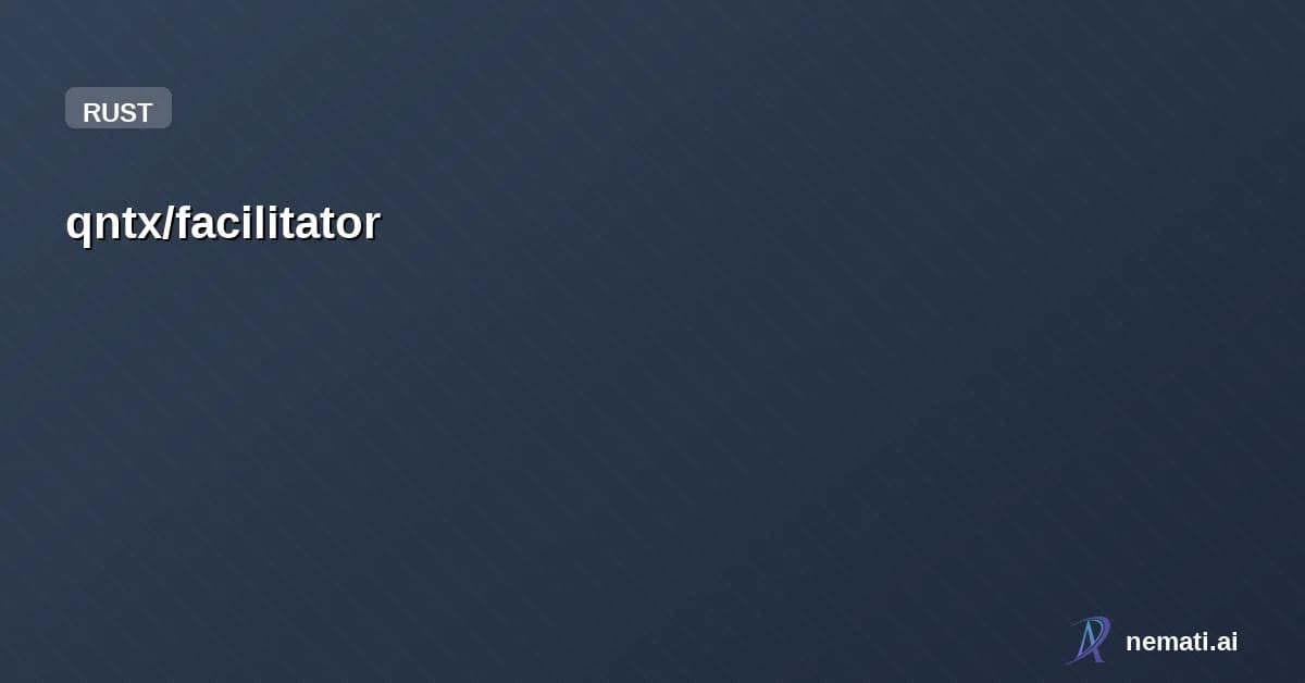 qntx/facilitator — Production-ready x402 facilitator server.