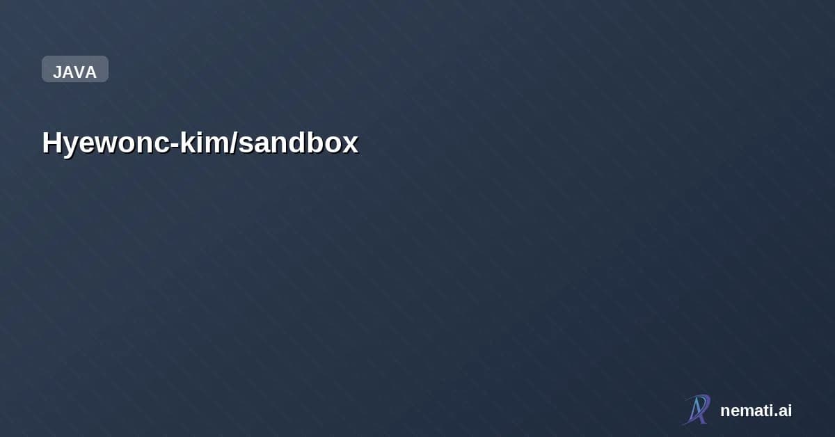 Hyewonc-kim/sandbox