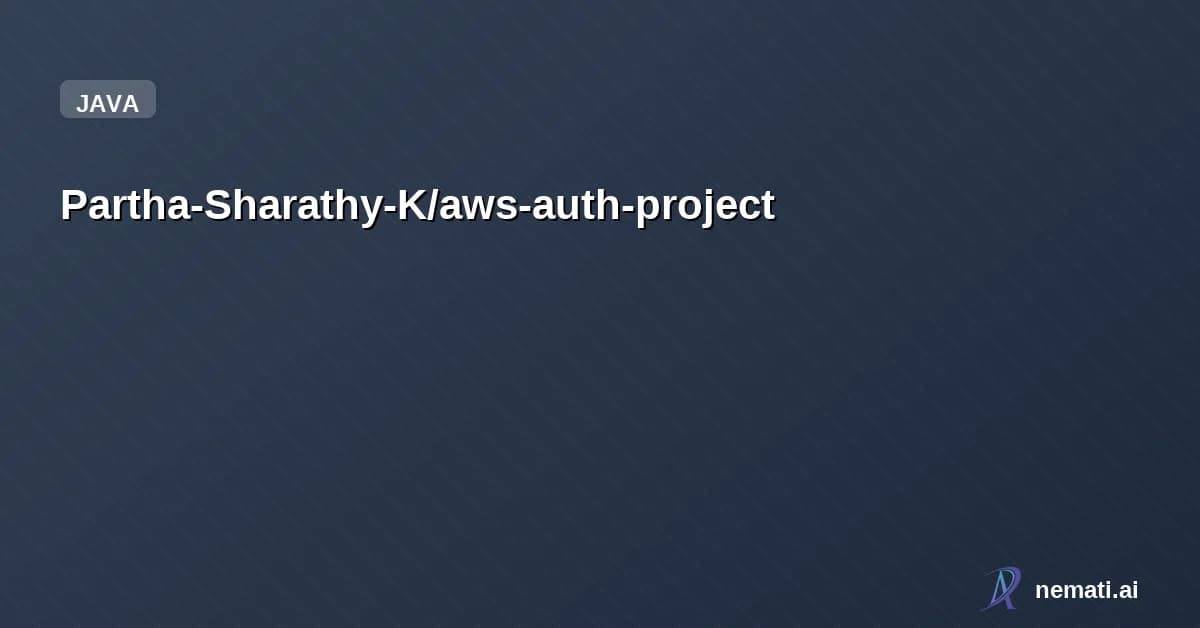 Partha-Sharathy-K/aws-auth-project
