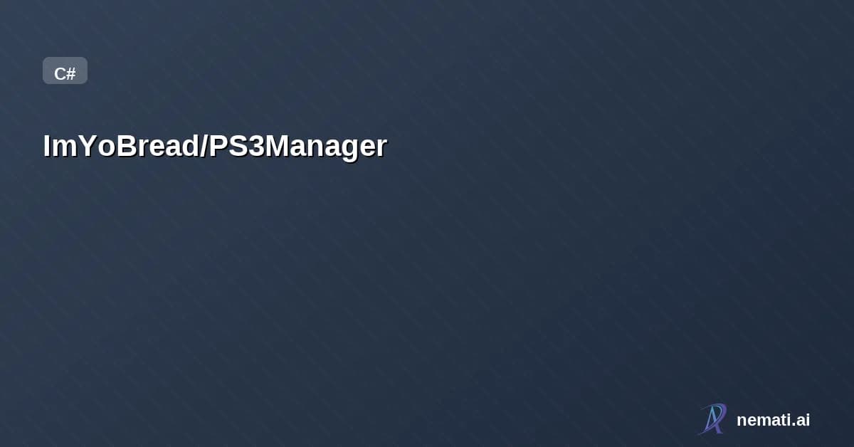 ImYoBread/PS3Manager
