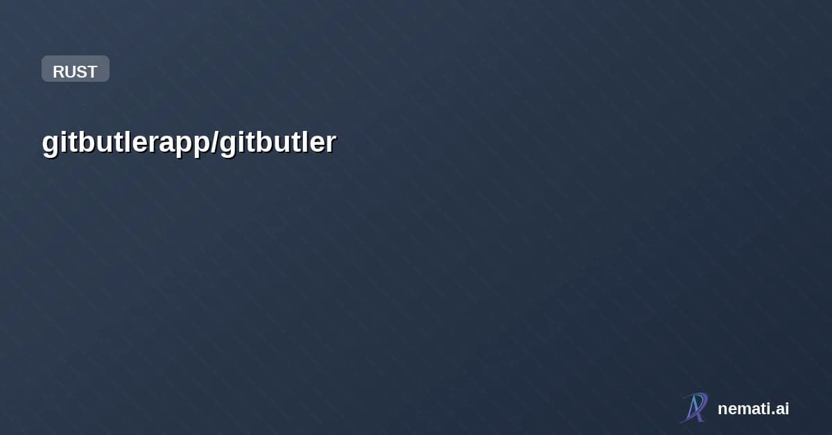 gitbutlerapp/gitbutler — Star
gitbutlerapp /
gitbutler
