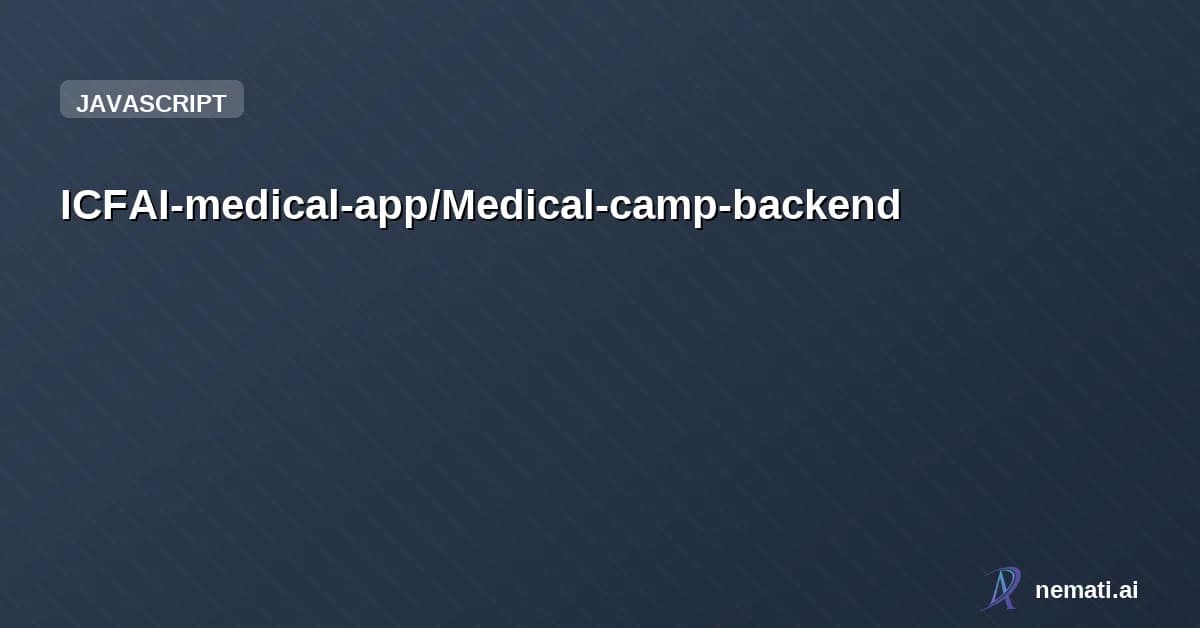 ICFAI-medical-app/Medical-camp-backend