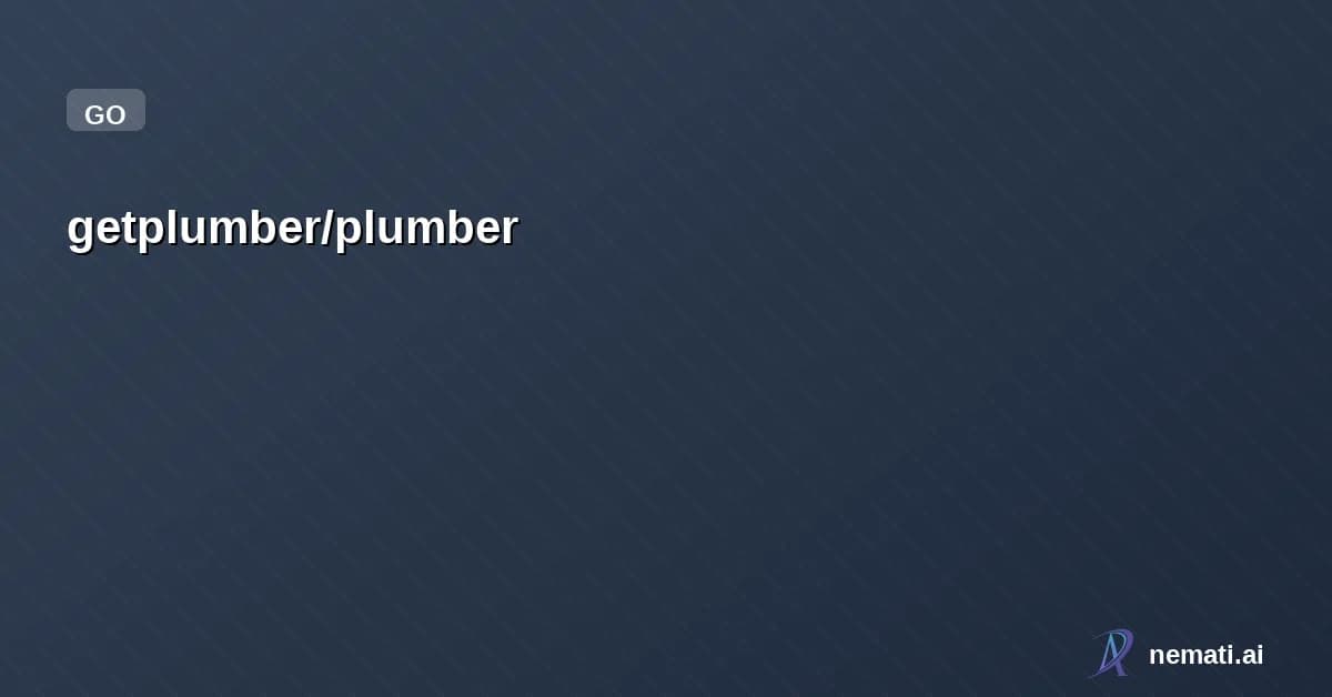 getplumber/plumber — Open source CLI to check compliance of your GitLab CI/CD pipelines and repos