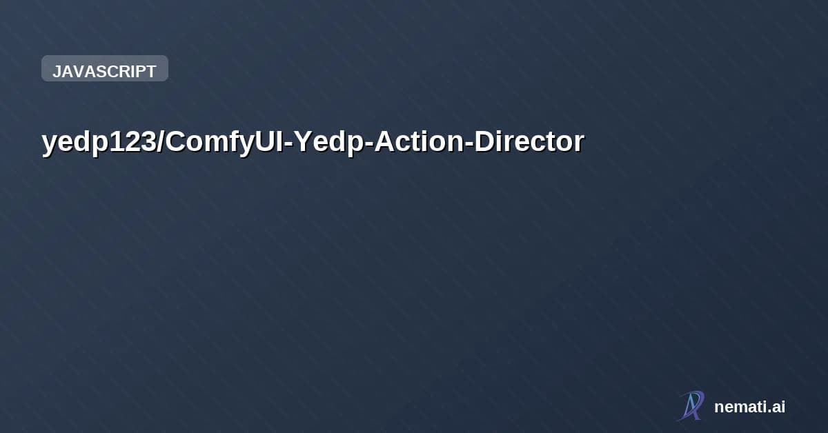 yedp123/ComfyUI-Yedp-Action-Director — An intuitive controlnet 3D node pass generator from Mixamo FBX Animation files