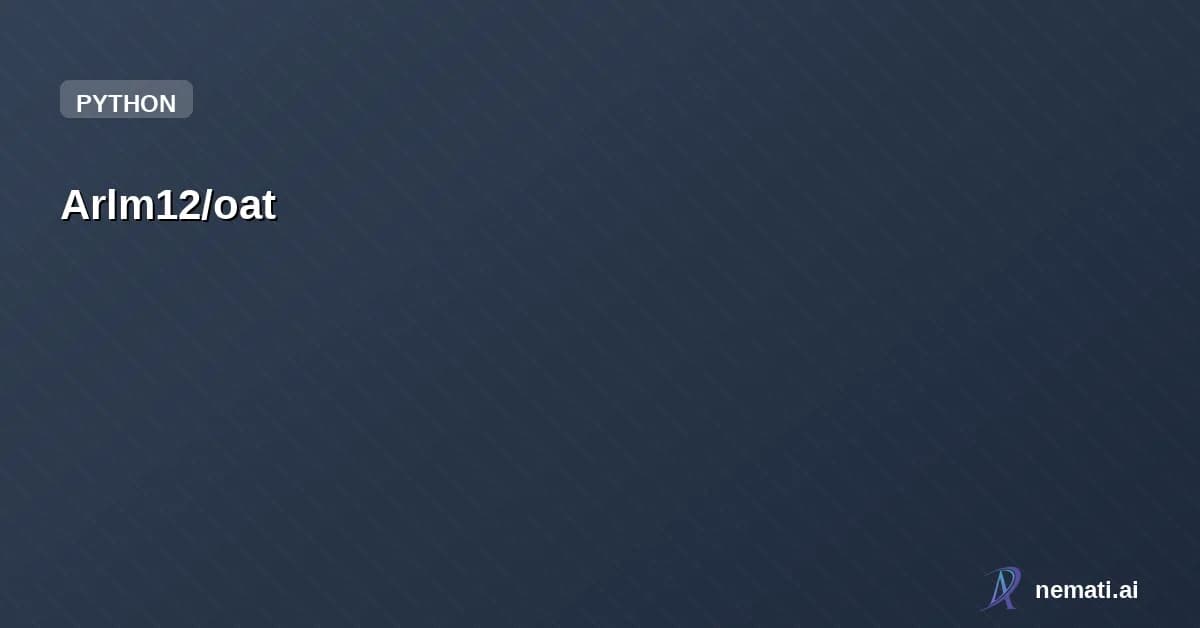 Arlm12/oat — OpenAgentTrace from LearnChain