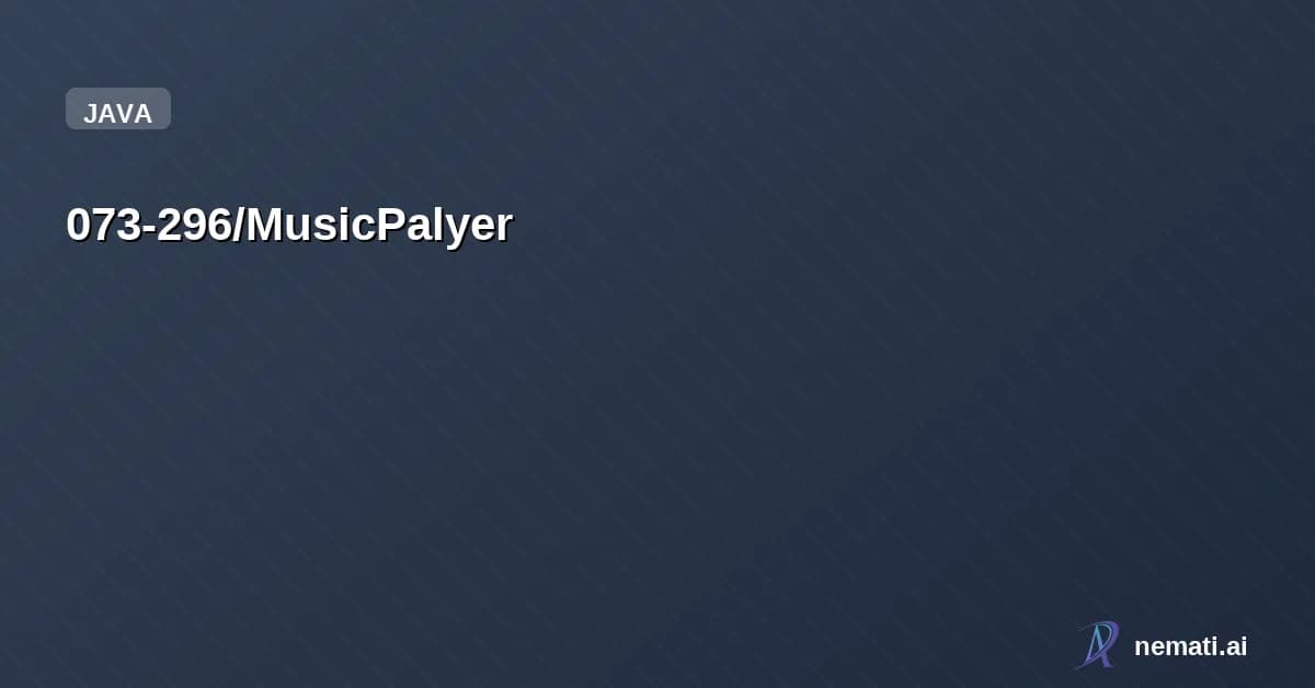 073-296/MusicPalyer — 一个简易的音乐播放器