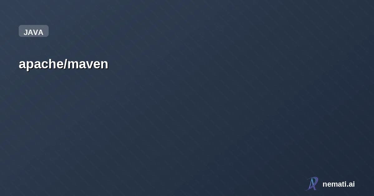 apache/maven — Star


  

  
    
    


      
        apache /

      maven  

    
      Apa
