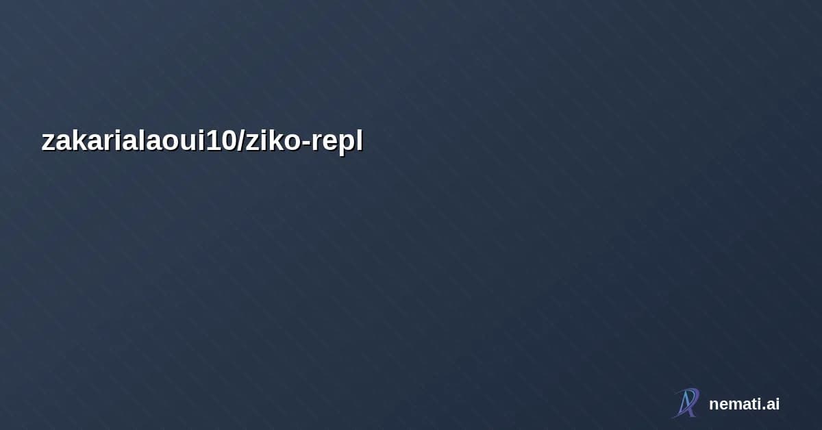 zakarialaoui10/ziko-repl — A REPL for ZikoJS