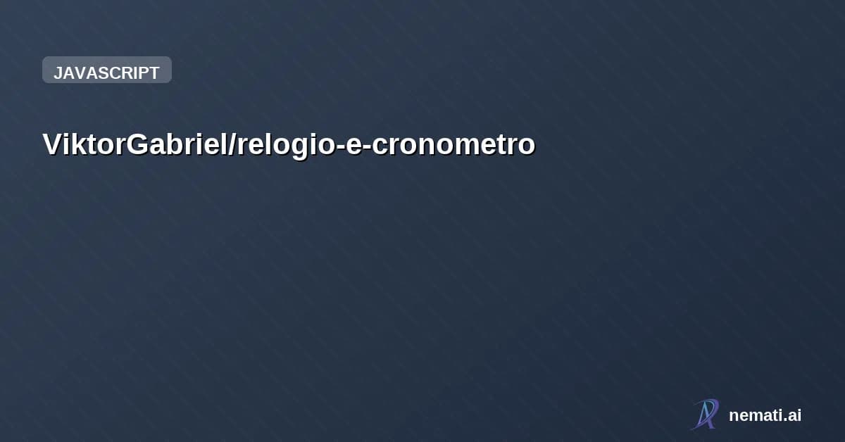 ViktorGabriel/relogio-e-cronometro