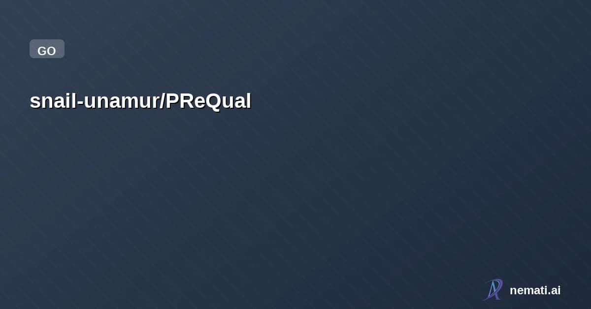 snail-unamur/PReQual
