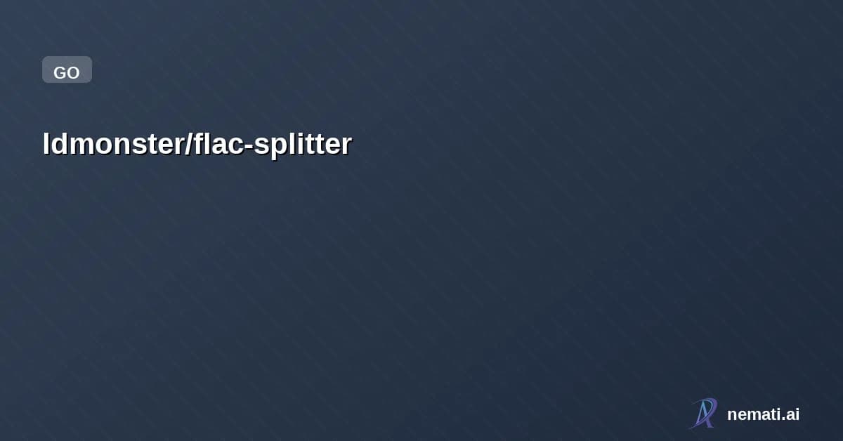 ldmonster/flac-splitter