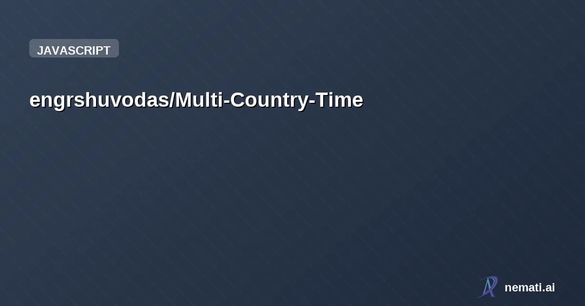 engrshuvodas/Multi-Country-Time