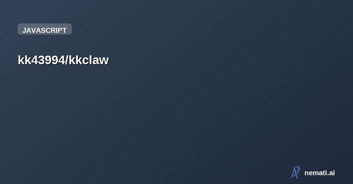 kk43994/kkclaw — 🦞 一个可爱的桌面龙虾AI助手 - Desktop lobster pet with OpenClaw AI, Edge TTS voice, and emot