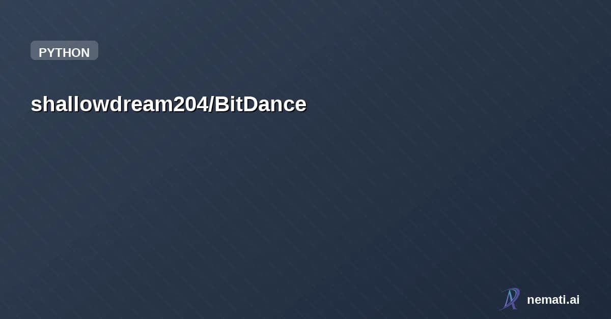 shallowdream204/BitDance — BitDance: Open-source autoregressive model with binary visual tokens. A research