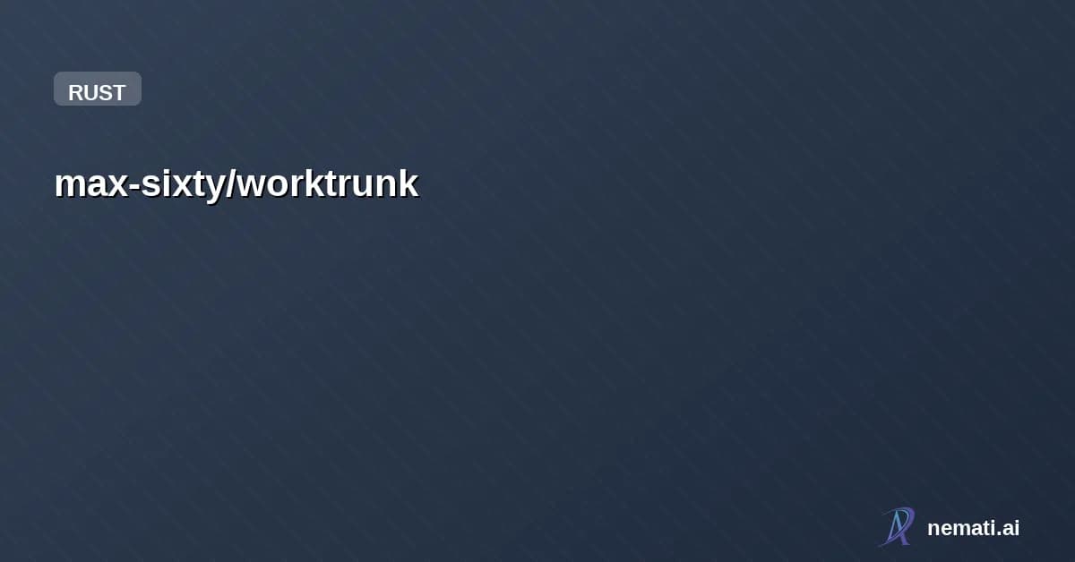 max-sixty/worktrunk — Star


  

  
    
    


      
        max-sixty /

      worktrunk  

    
  