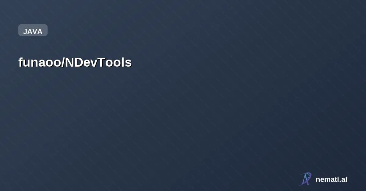 funaoo/NDevTools — AllayMC