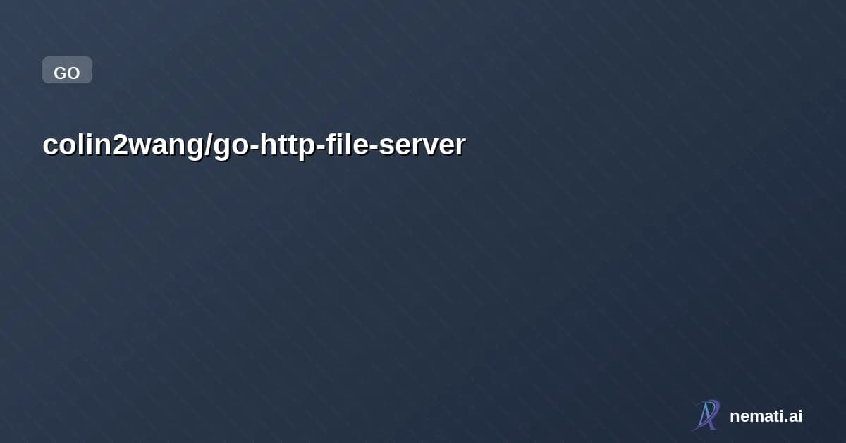 colin2wang/go-http-file-server