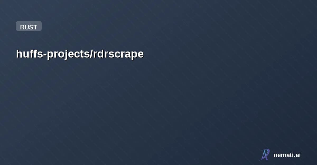 huffs-projects/rdrscrape — Theoretically fast cli utility for scraping books off of websites (currently onl