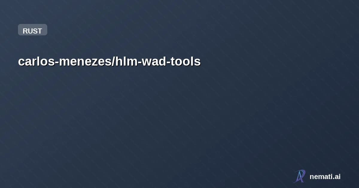 carlos-menezes/hlm-wad-tools — Tool for extracting and repacking Hotline Miami's `.wad` archive files.