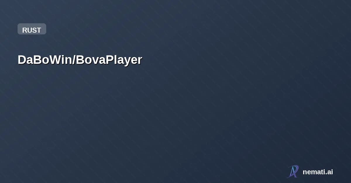 DaBoWin/BovaPlayer