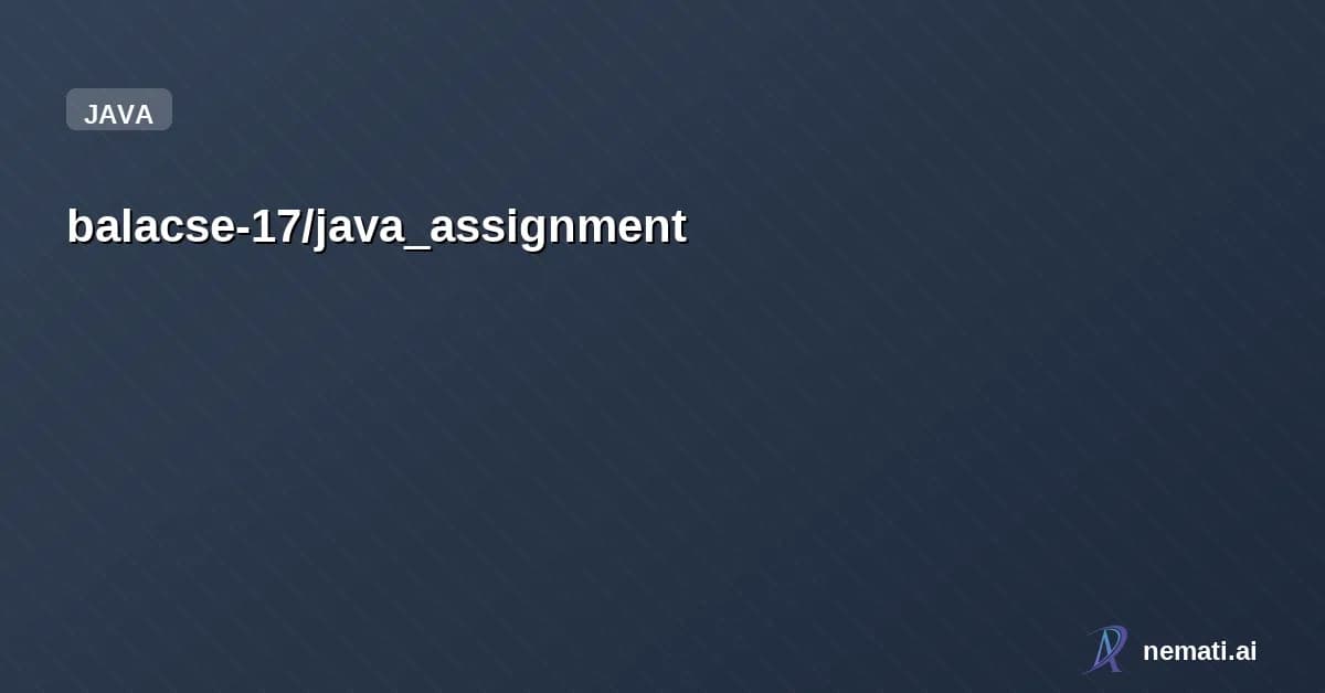 balacse-17/java_assignment