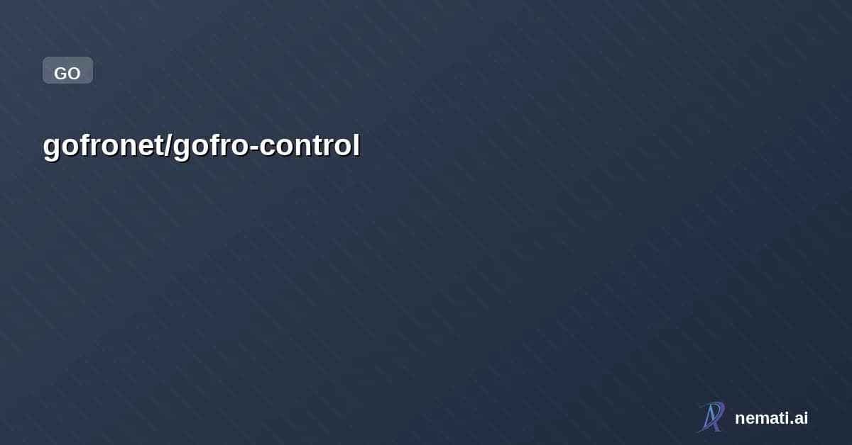 gofronet/gofro-control