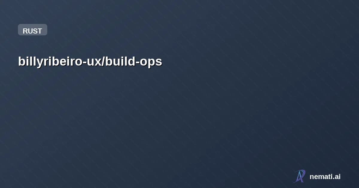 billyribeiro-ux/build-ops — Learning Machine