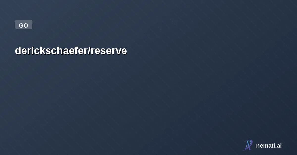 derickschaefer/reserve — A modern command-line interface for interfacing with the Federal Reserve Bank of