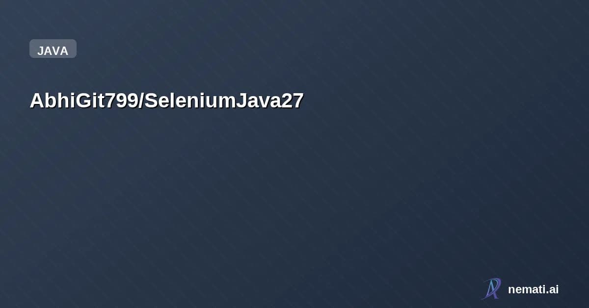 AbhiGit799/SeleniumJava27