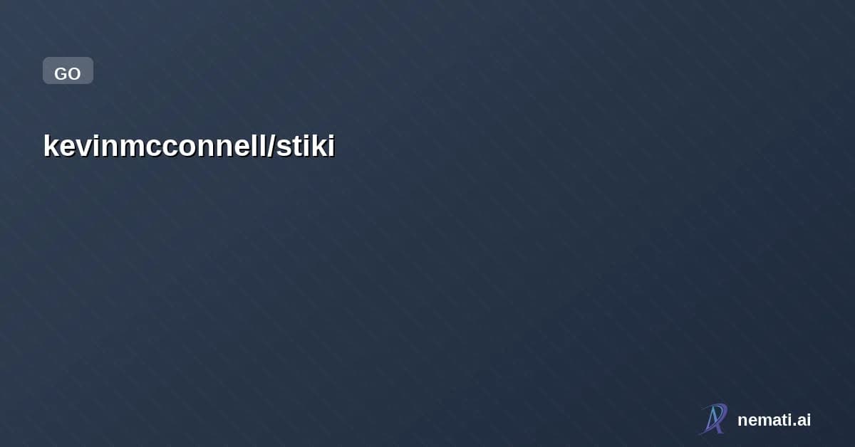 kevinmcconnell/stiki — Super-minimal old-school wiki