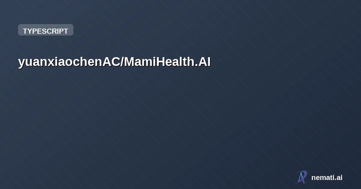 yuanxiaochenAC/MamiHealth.AI — MamiHealth is an AI-powered nutrition companion for people managing chronic cond