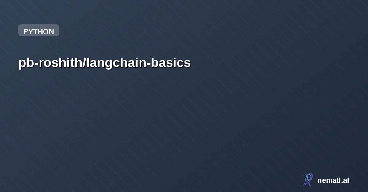 pb-roshith/langchain-basics