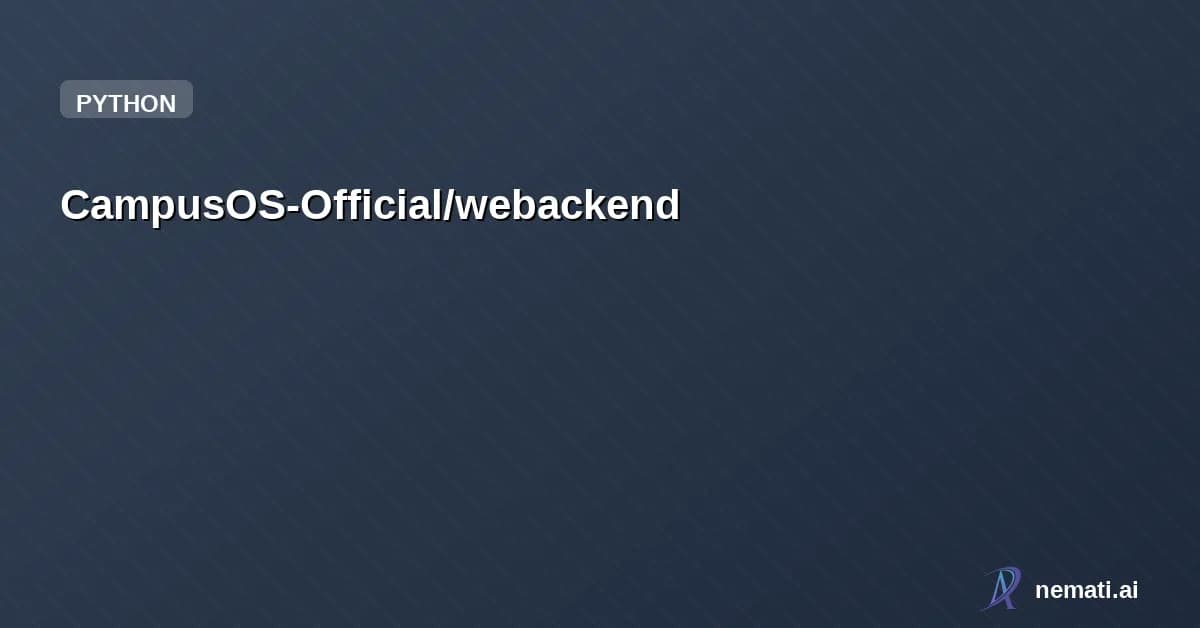 CampusOS-Official/webackend — Backend for CampusOS landing page and admin dashboard. Handles subscriber regist