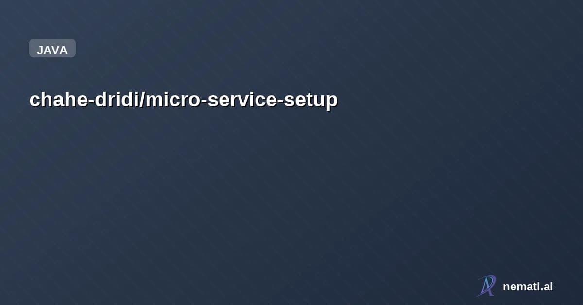 chahe-dridi/micro-service-setup
