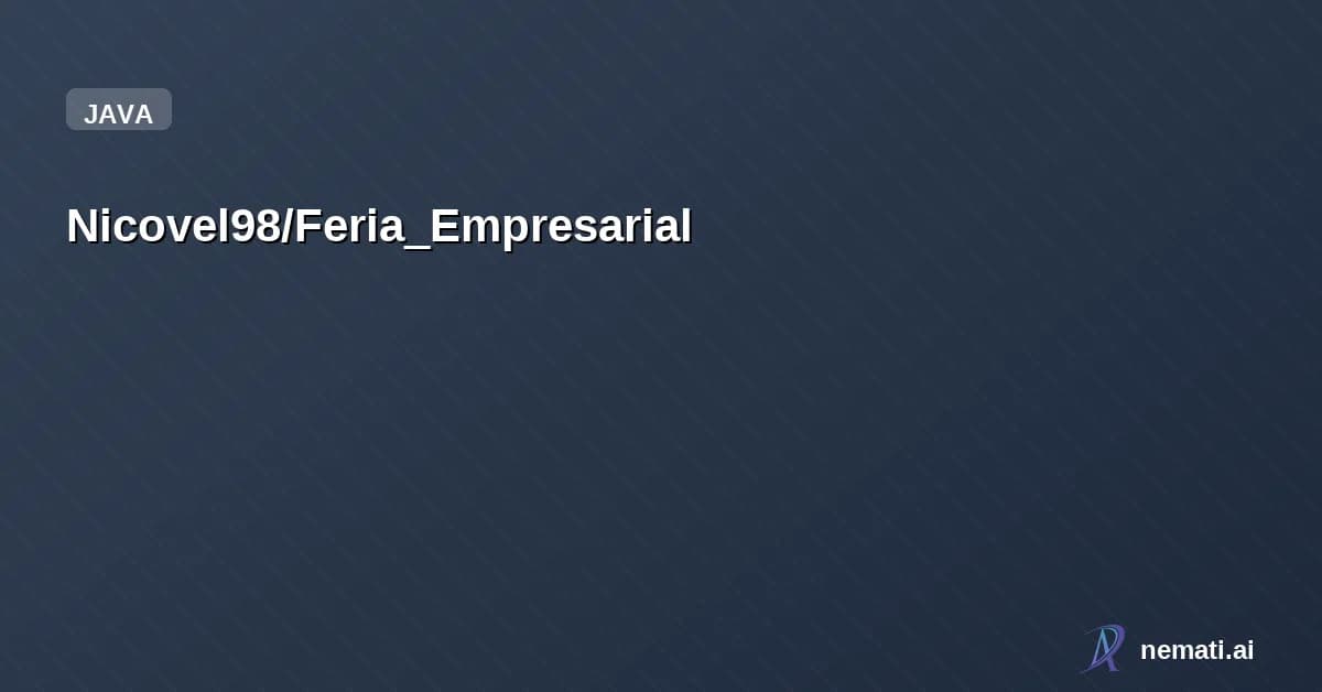 Nicovel98/Feria_Empresarial