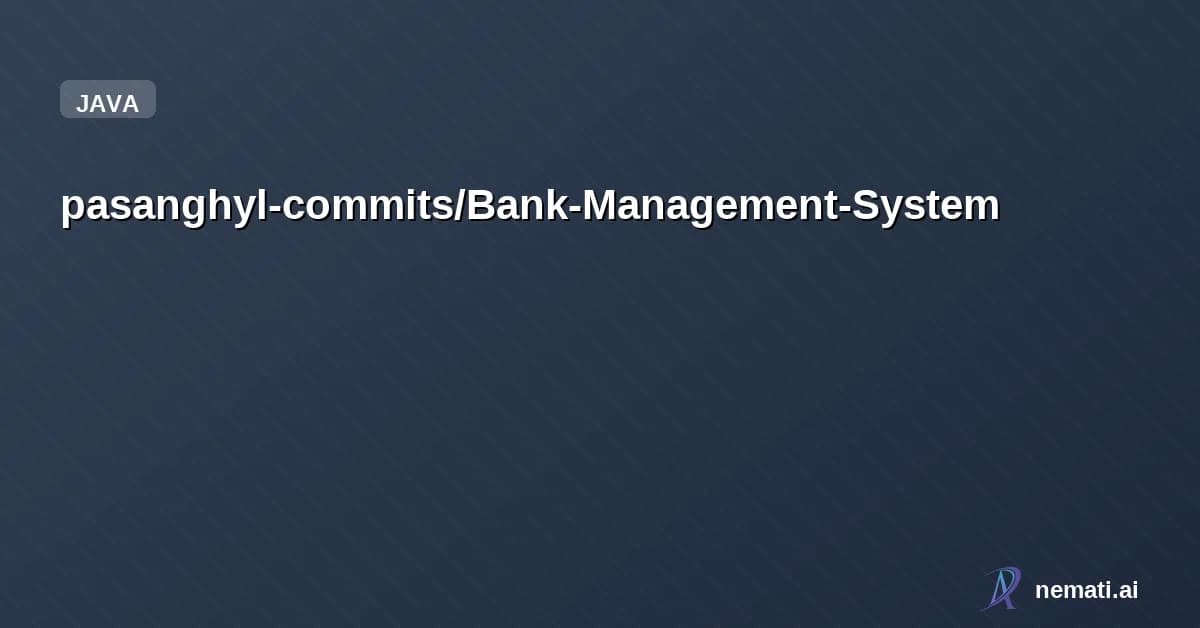 pasanghyl-commits/Bank-Management-System