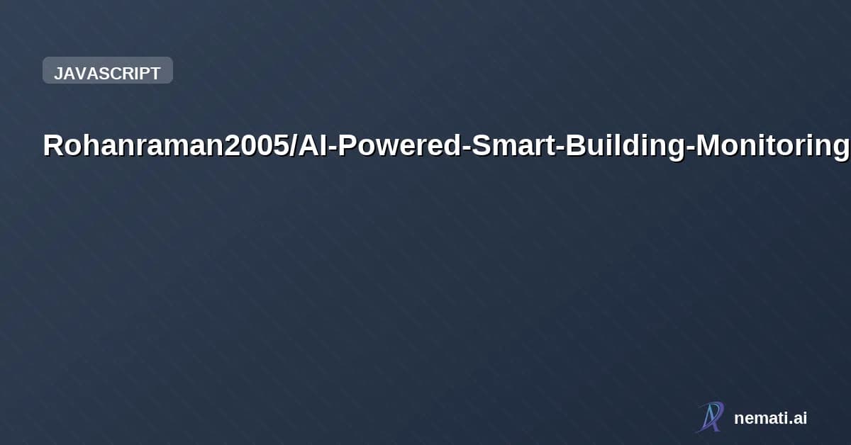 Rohanraman2005/AI-Powered-Smart-Building-Monitoring-Maintenance-and-Alert-Platform