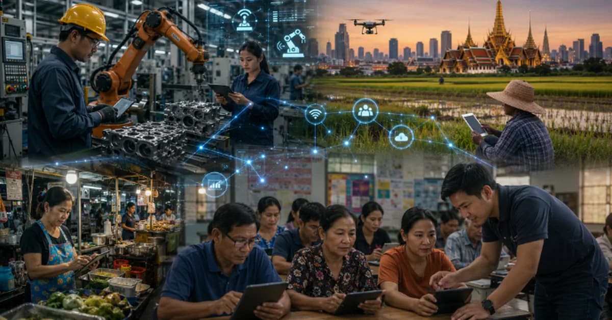 AI literacy in Thailand is reaching office workers, not the 63% in informal employment