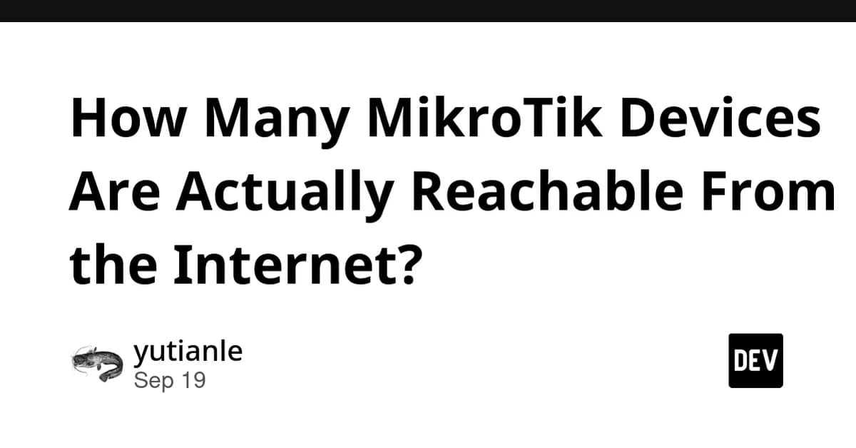 How Many MikroTik Devices Are Actually Reachable From the Internet?