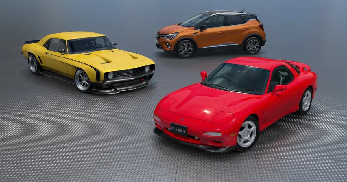 Gran Turismo 7 Marks Four Years With an FD RX-7 and Restomodded Camaro