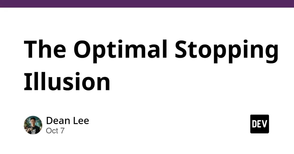 The Optimal Stopping Illusion
