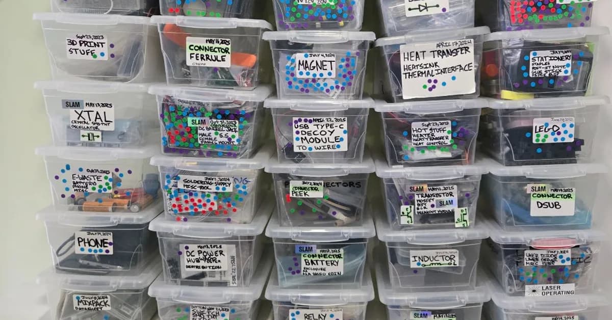 Tracking Parts Box Usage With Stickers