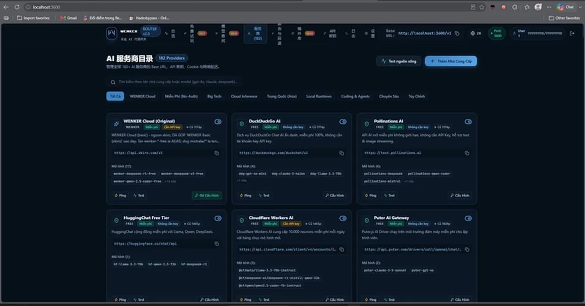 How to Set Up a Self-Hosted AI Gateway for 181+ Providers with Wenker Router