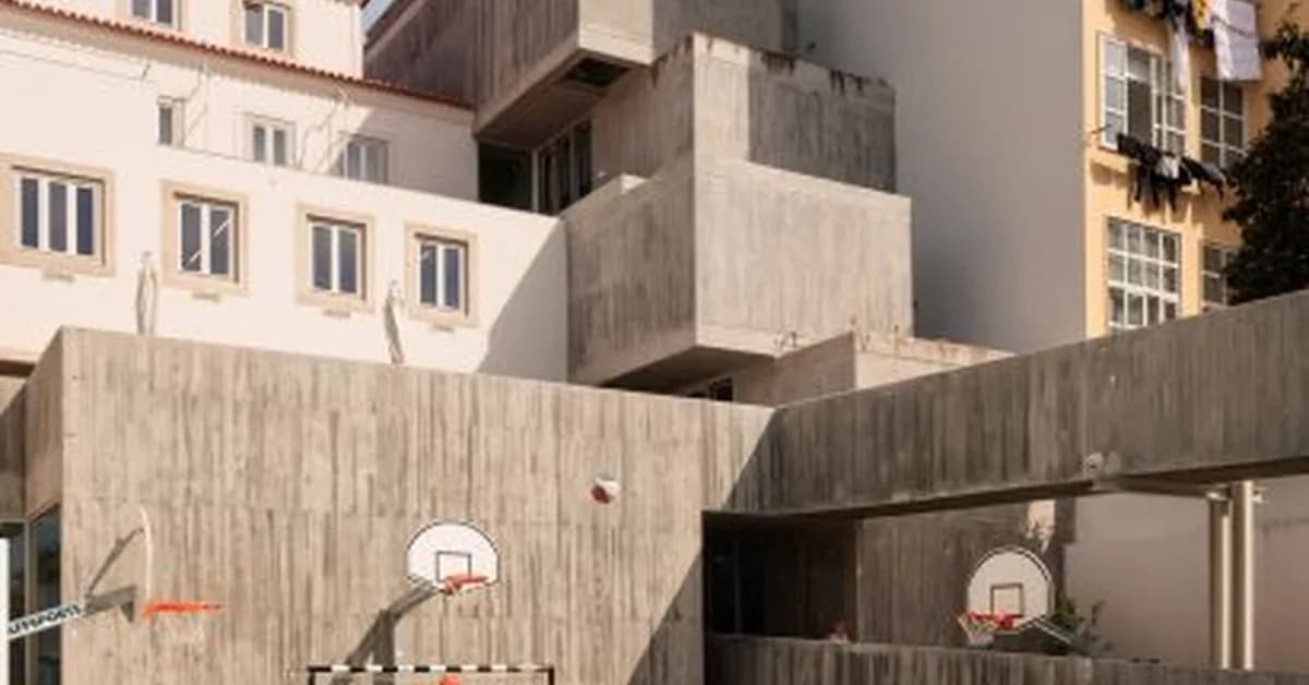 António Costa Lima Arquitectos adds concrete extension to historic Lisbon school