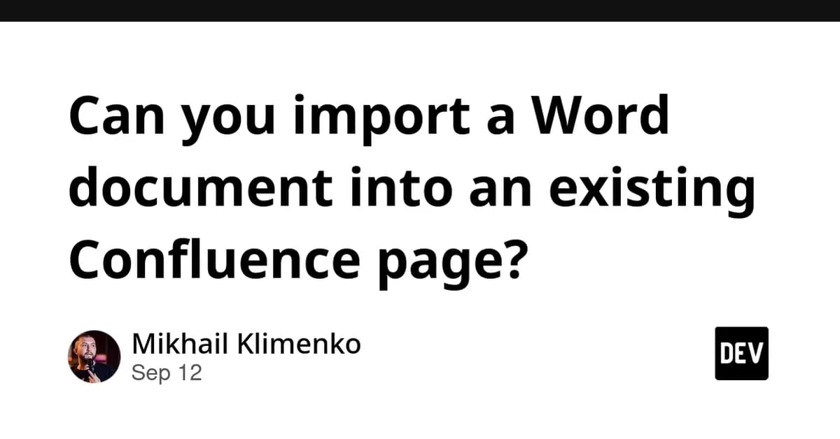 Can you import a Word document into an existing Confluence page?