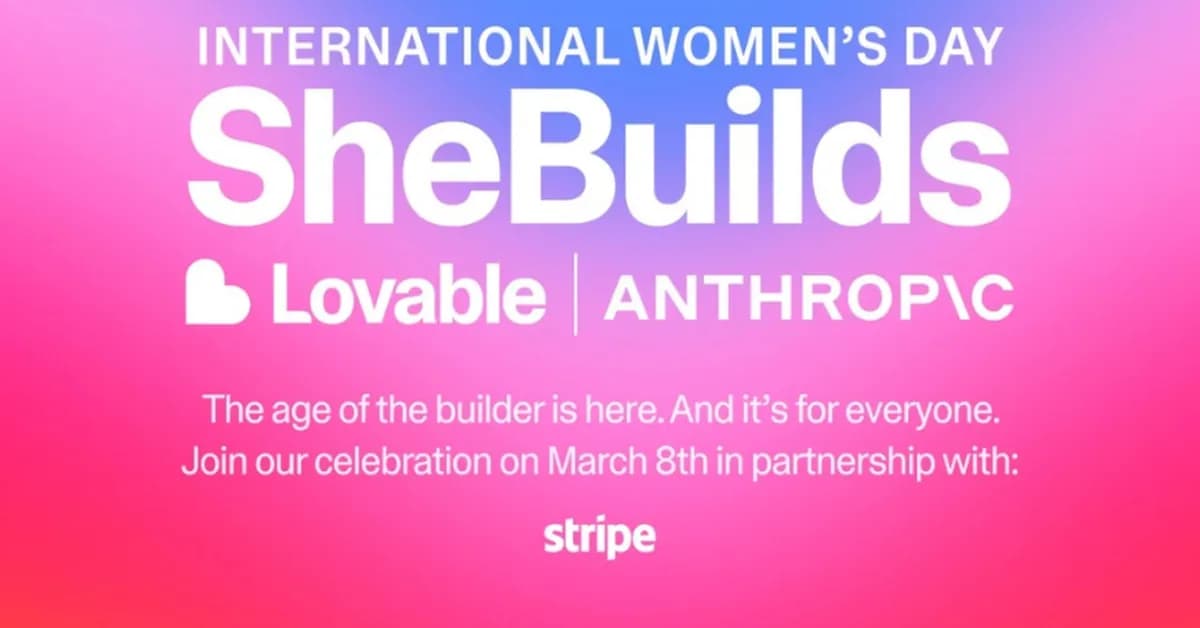 SheBuilds on Lovable's 2026 call to create