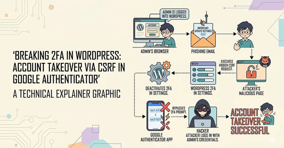 Breaking 2FA in WordPress: Account Takeover via CSRF in Google Authenticator