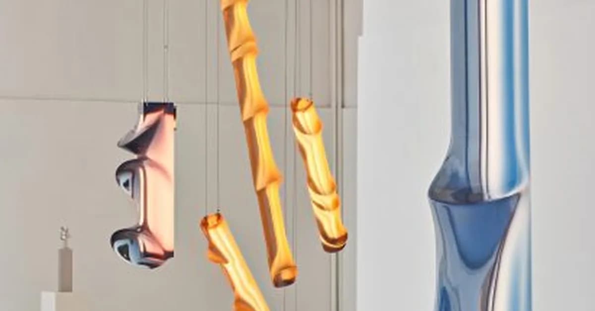 Laurids Gallée shapes gloopy resin lighting like glowing antenna masts