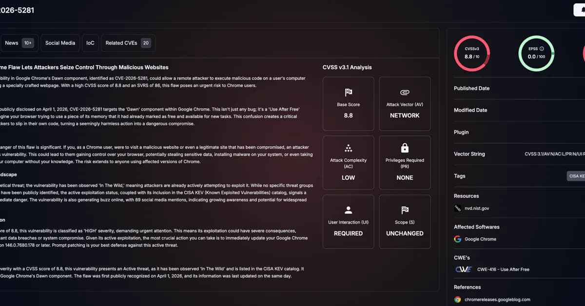 CVE-2026-5281: Chrome WebGPU Zero-Day Exploited In The Wild