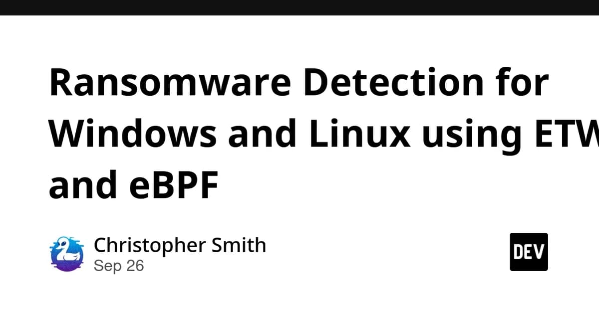 Ransomware Detection for Windows and Linux using ETW and eBPF
